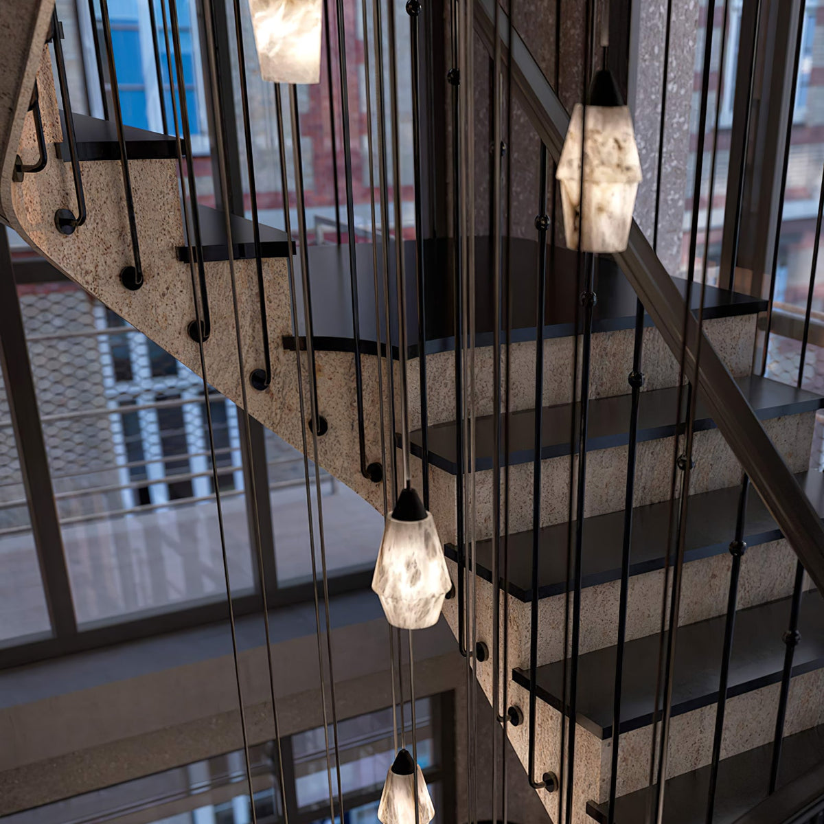 Noira Alabaster Cylinder Pendant Lamp