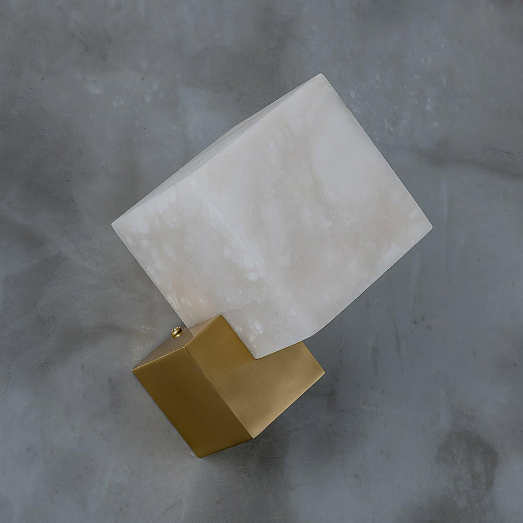 Block Alabaster Wall Sconce