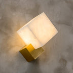 Block Alabaster Wall Sconce