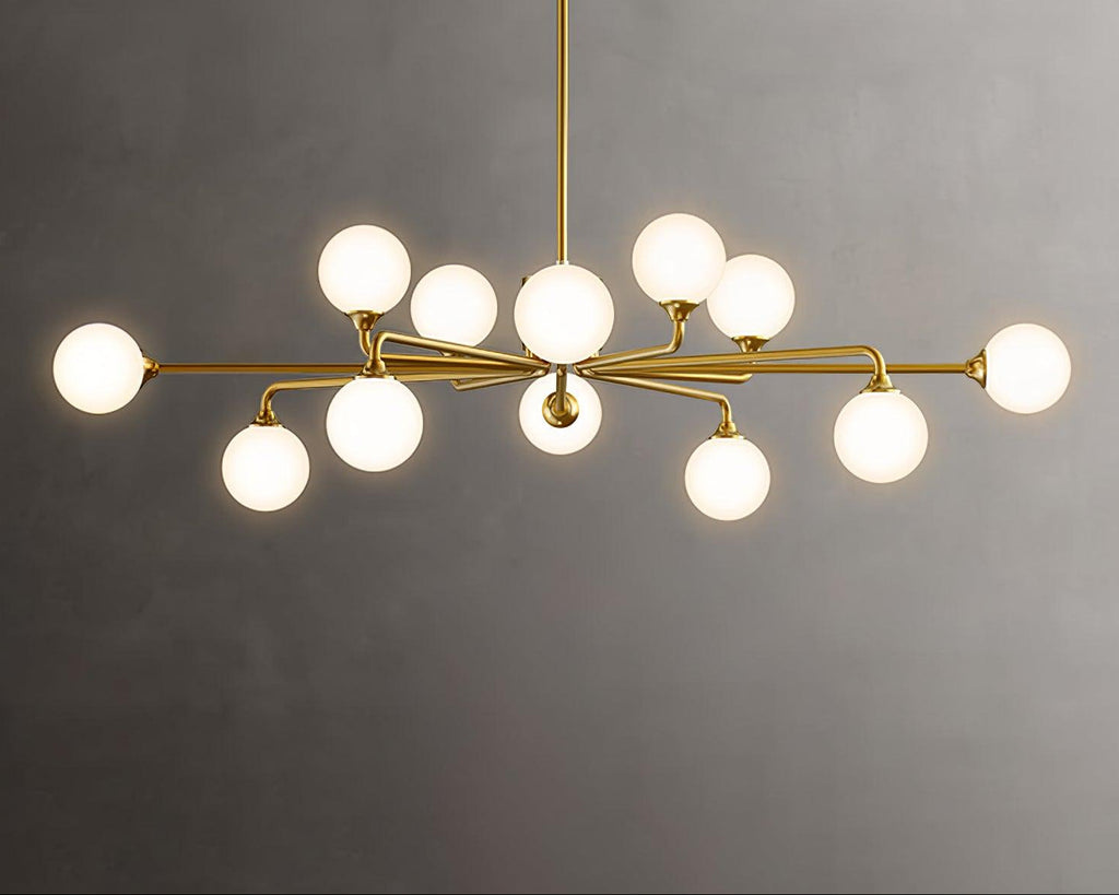 Staggered Glass Globes Chandelier