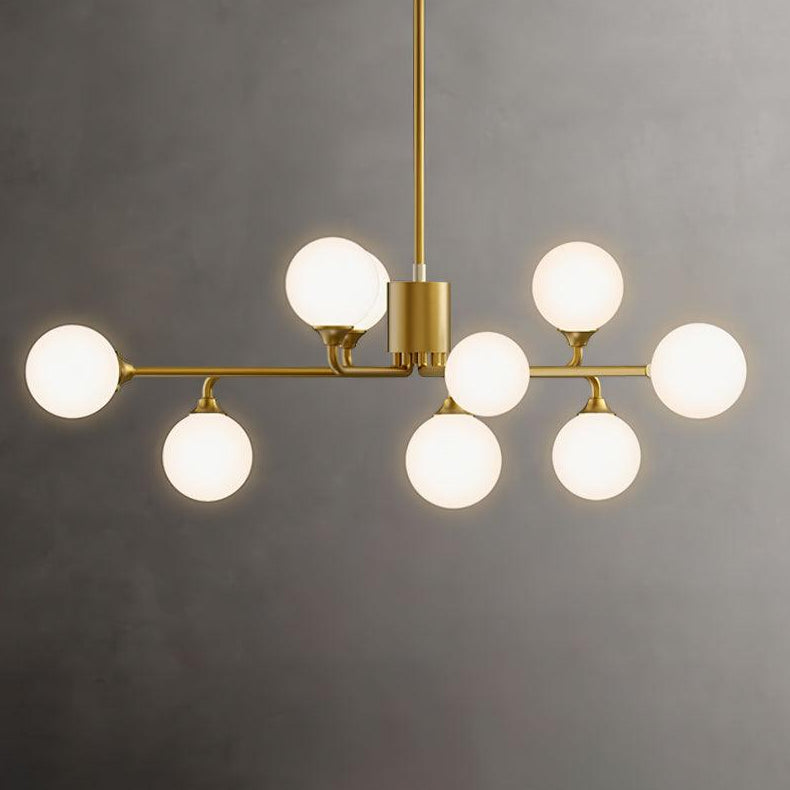 Staggered Glass Globes Chandelier