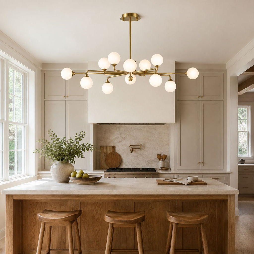 Staggered Glass Globes Chandelier