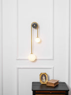 Brass Arc Wall Light