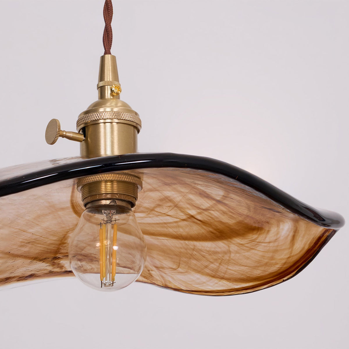 Flower Petal Glass Pendant Light