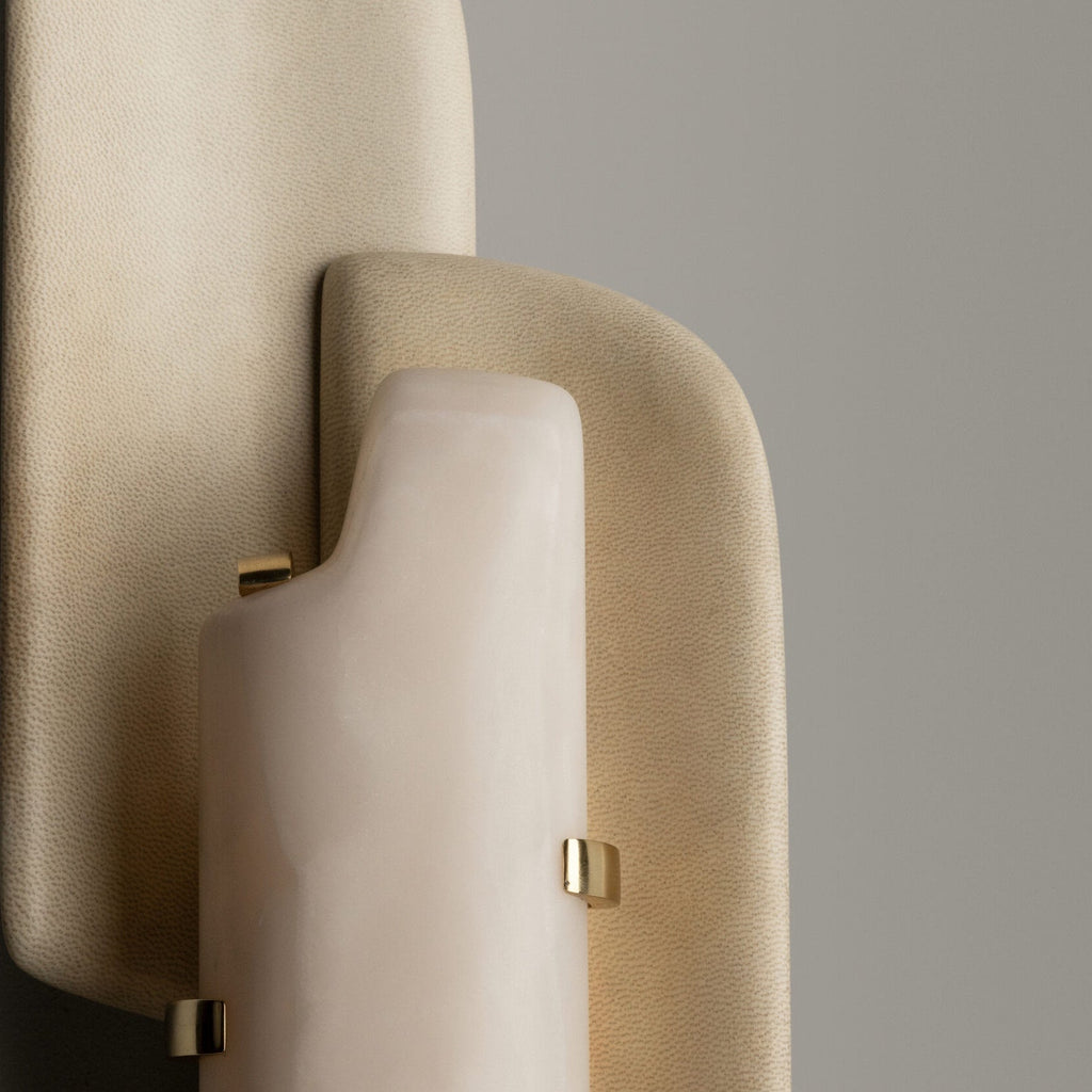 Sculpted Alabaster Wall Sconce