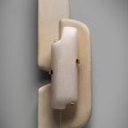 Sculpted Alabaster Wall Sconce