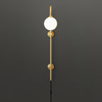 Globe Brass Plug-in Wall Sconce