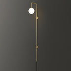Globe Brass Plug-in Wall Sconce