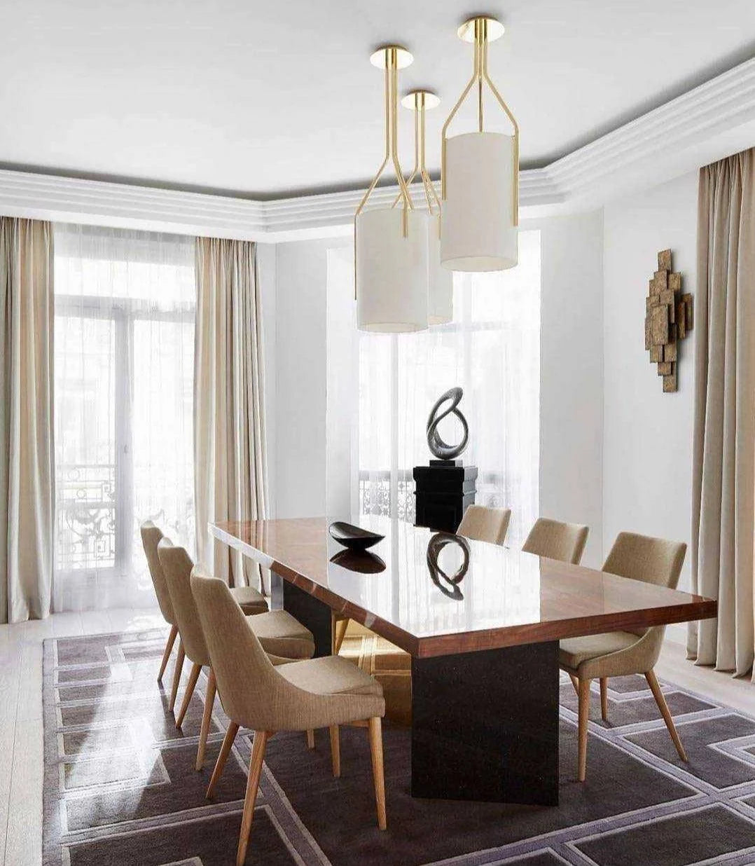Thorne Linen Cylinder Chandelier