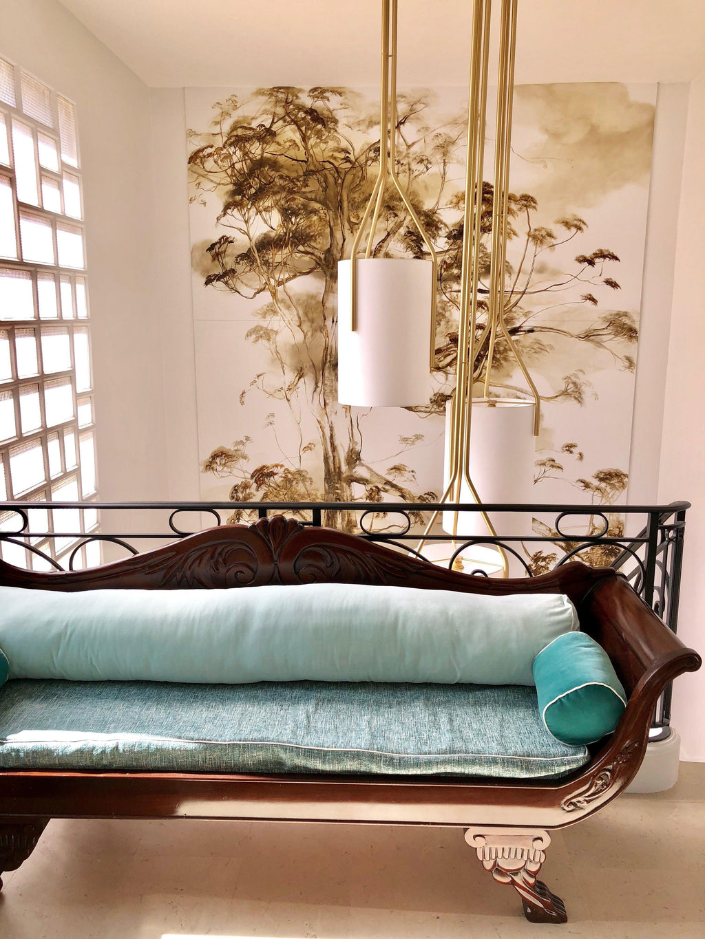 Thorne Linen Cylinder Chandelier