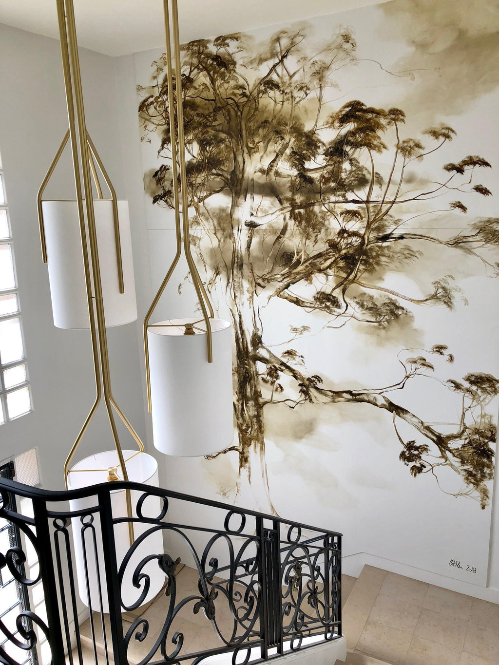 Thorne Linen Cylinder Chandelier