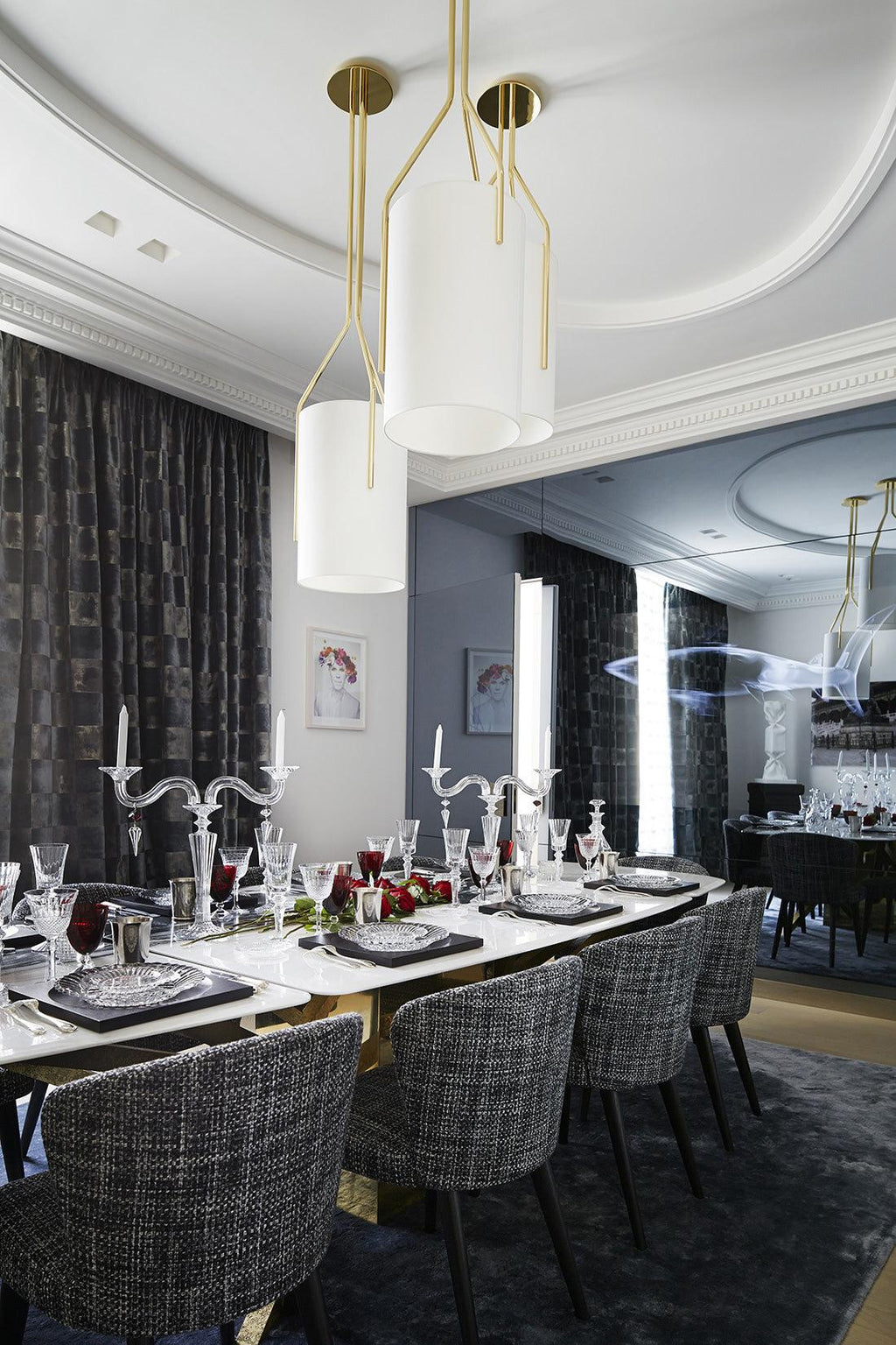 Thorne Linen Cylinder Chandelier
