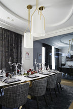Thorne Linen Cylinder Chandelier