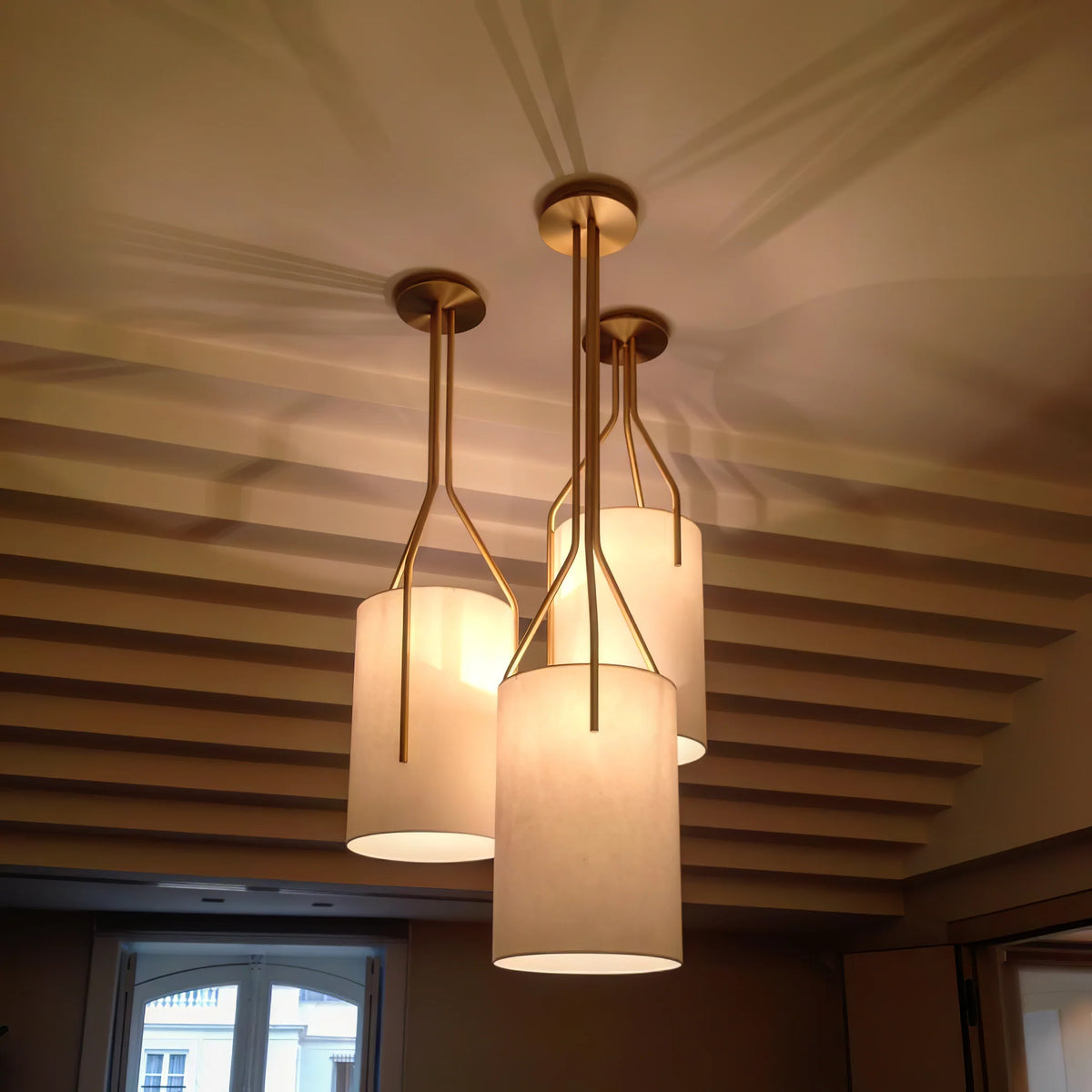 Thorne Linen Cylinder Chandelier