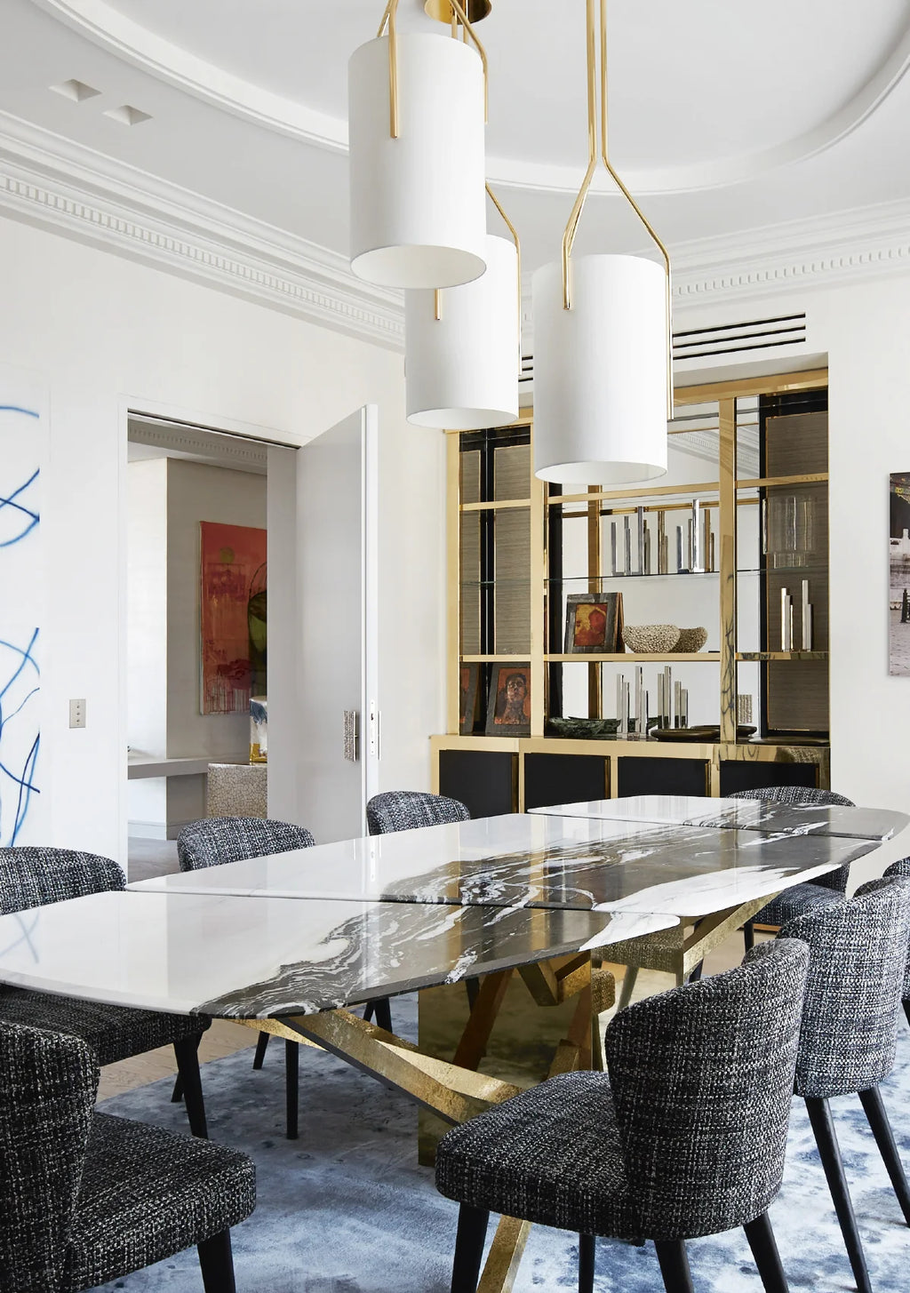 Thorne Linen Cylinder Chandelier