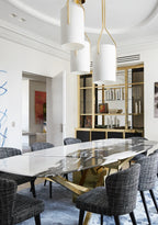 Thorne Linen Cylinder Chandelier