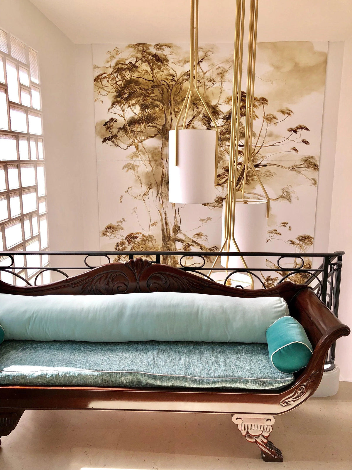 Thorne Linen Cylinder Chandelier