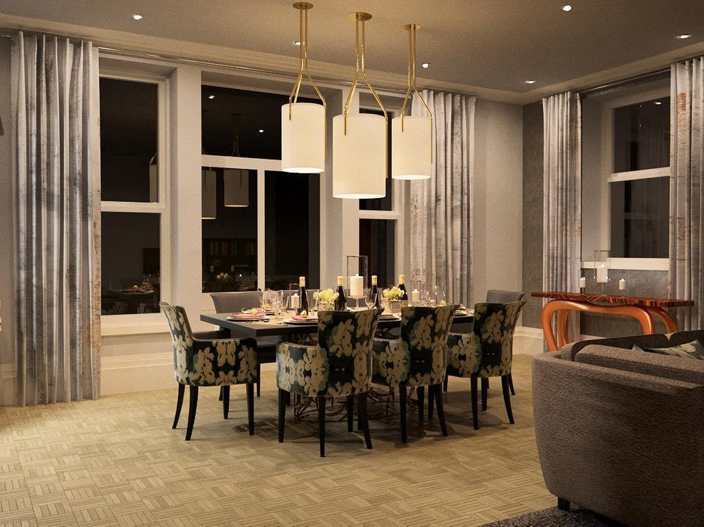 Thorne Linen Cylinder Chandelier