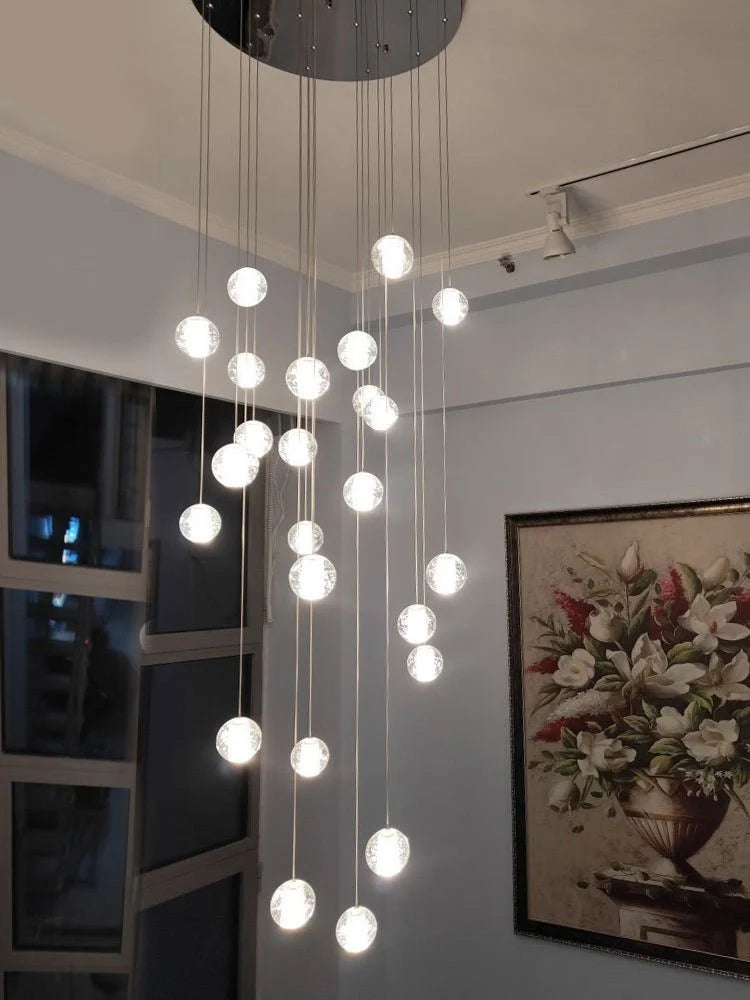 Crystal Bubbles Balls Pendant Lamp