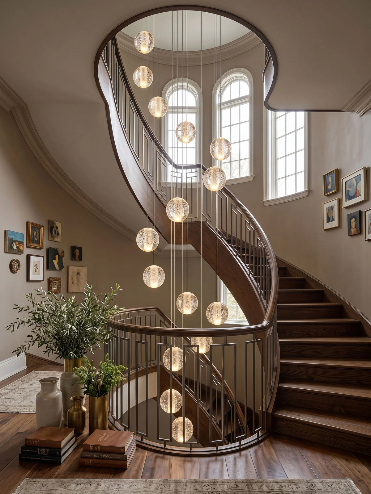 Crystal Bubbles Balls Pendant Lamp