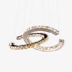 Modern Crystal Double C Chandelier