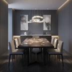 Modern Crystal Double C Chandelier