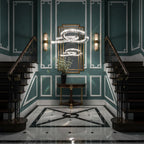 Modern Crystal Double C Chandelier
