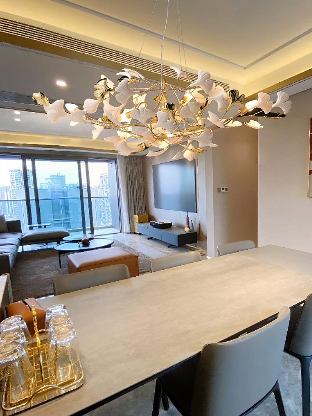 Gingko Cluster Chandelier