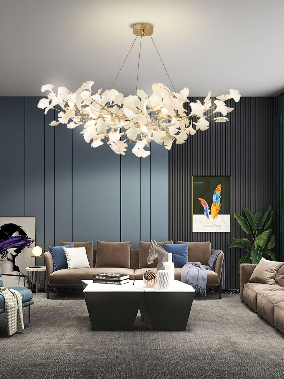 Gingko Cluster Chandelier