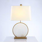 Roma White Alabaster Table Lamp