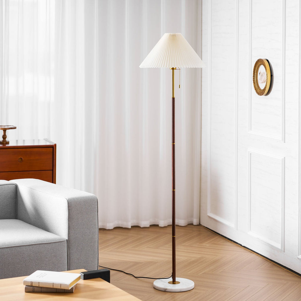 Vintage Pleated Floor Lamp