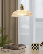 Ribbed Spiral Pendant Light