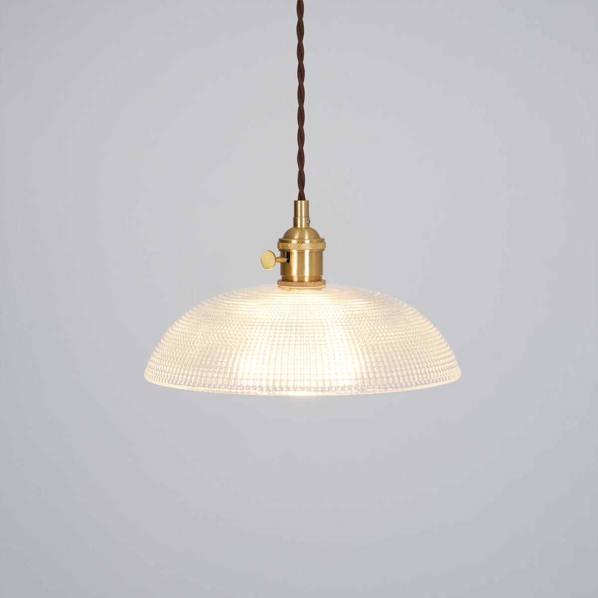 Ribbed Spiral Pendant Light
