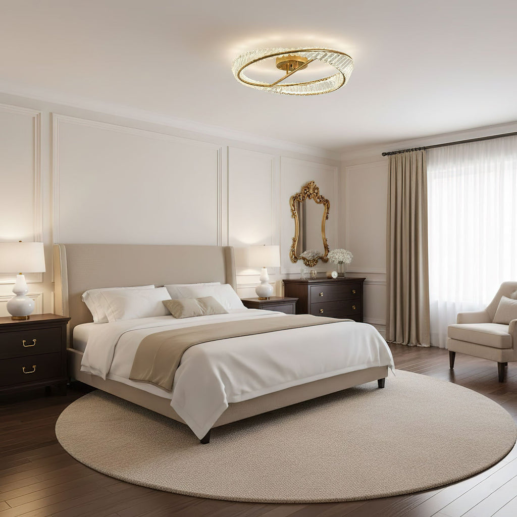 Crystal Rings Ceiling Lamp