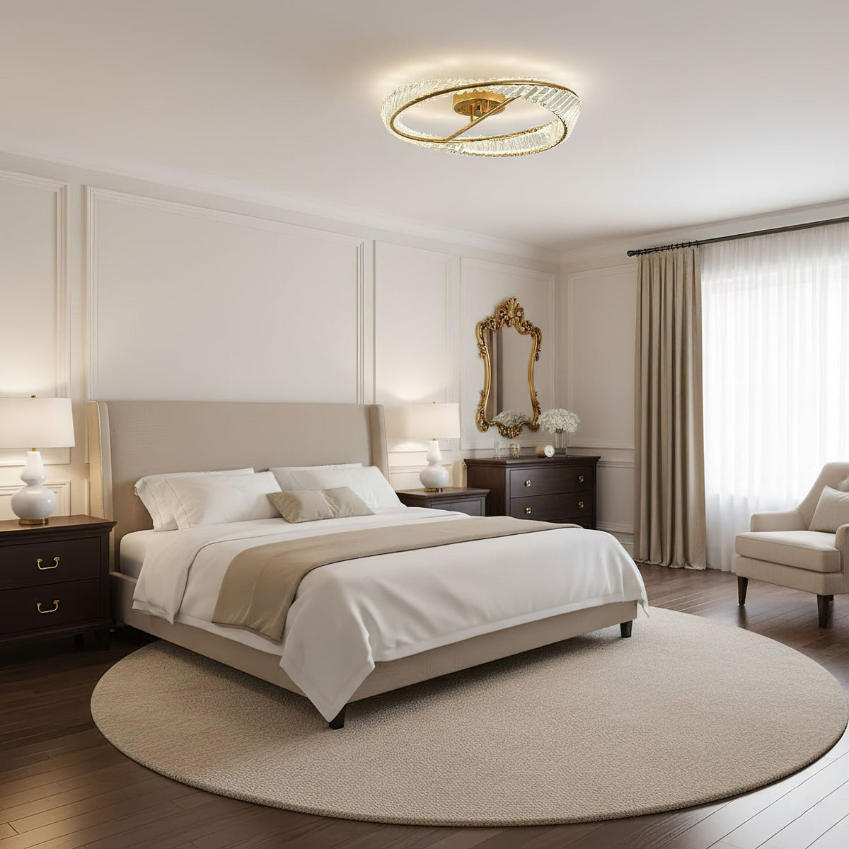 Crystal Rings Ceiling Lamp