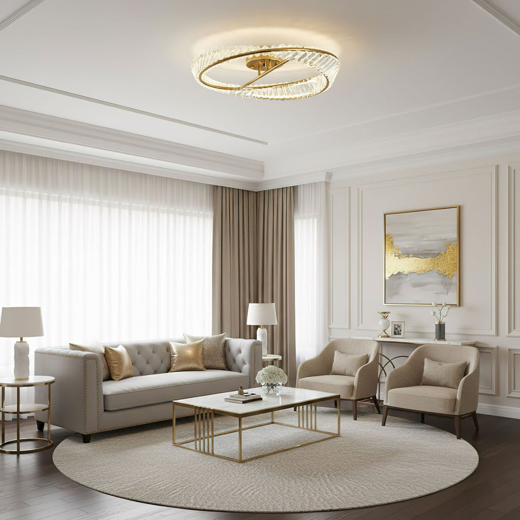 Crystal Rings Ceiling Lamp