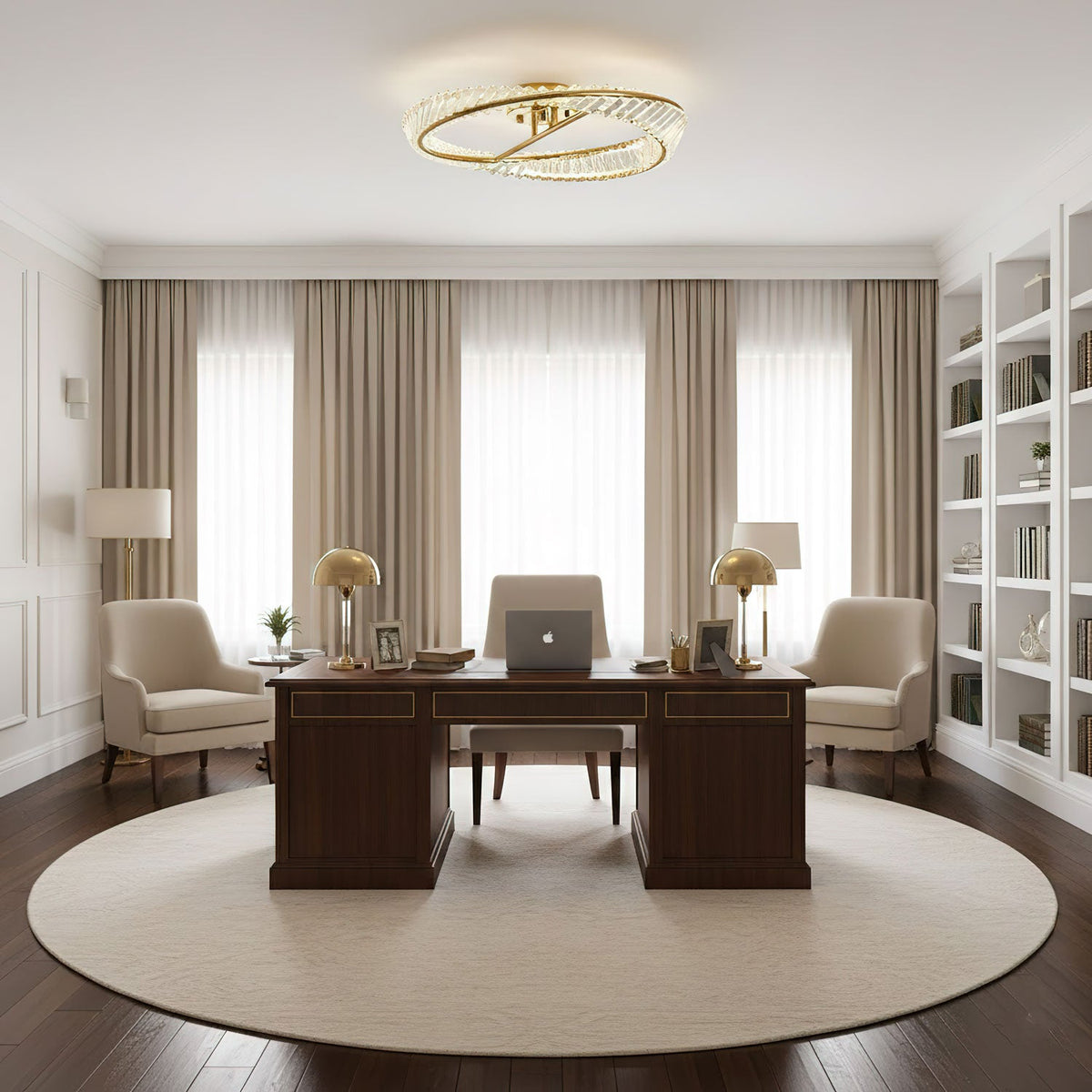 Crystal Rings Ceiling Lamp