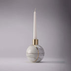 Axis Sphere Marble Candle Holder