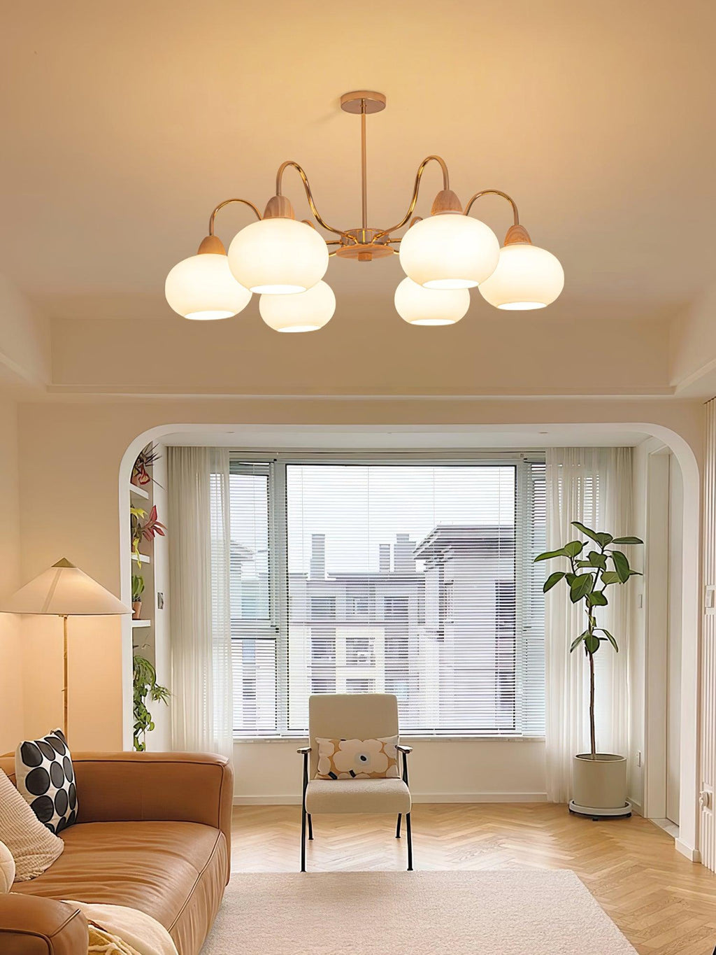 Glass Persimmon Chandelier