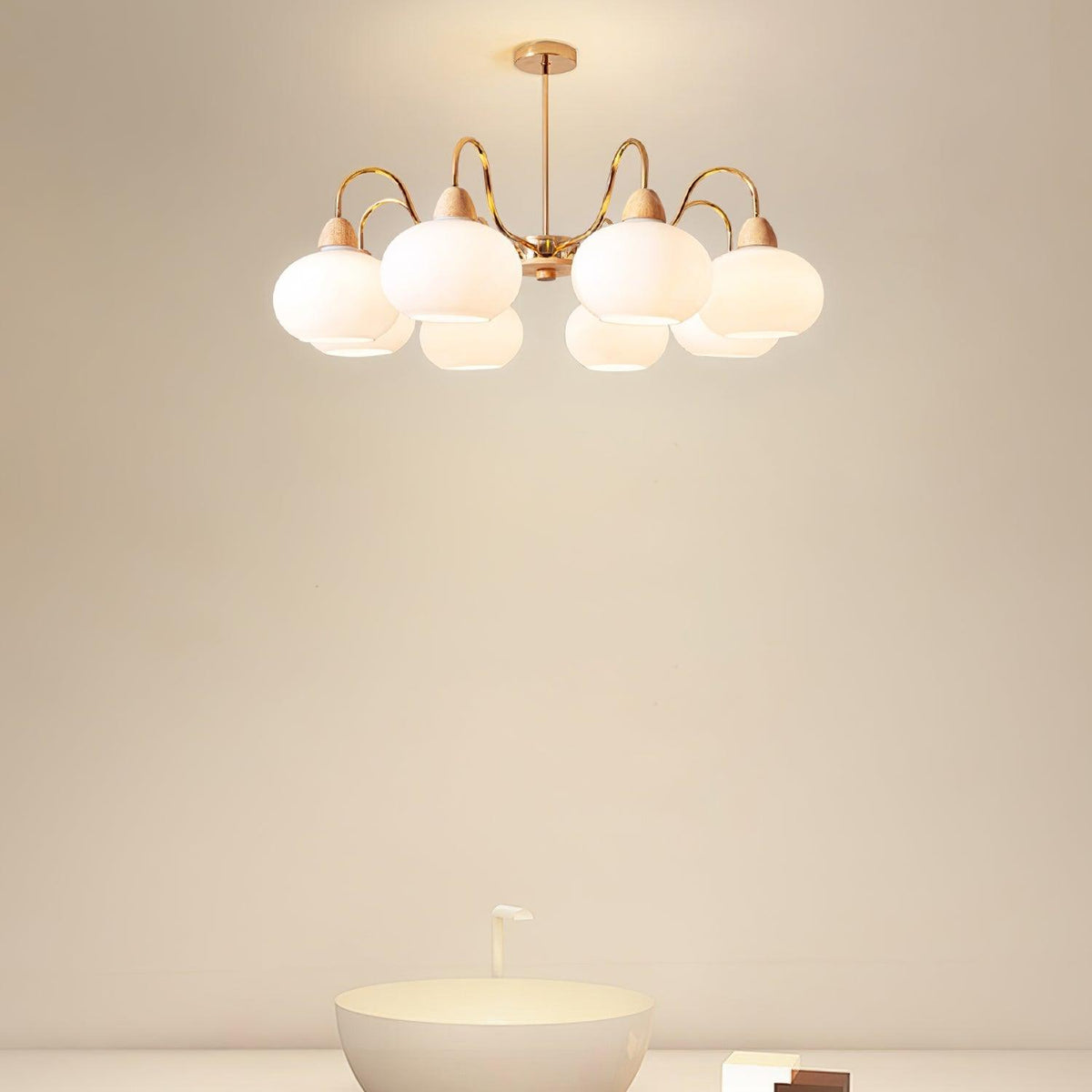 Glass Persimmon Chandelier