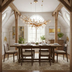 Stone Crystal Brass Chandelier