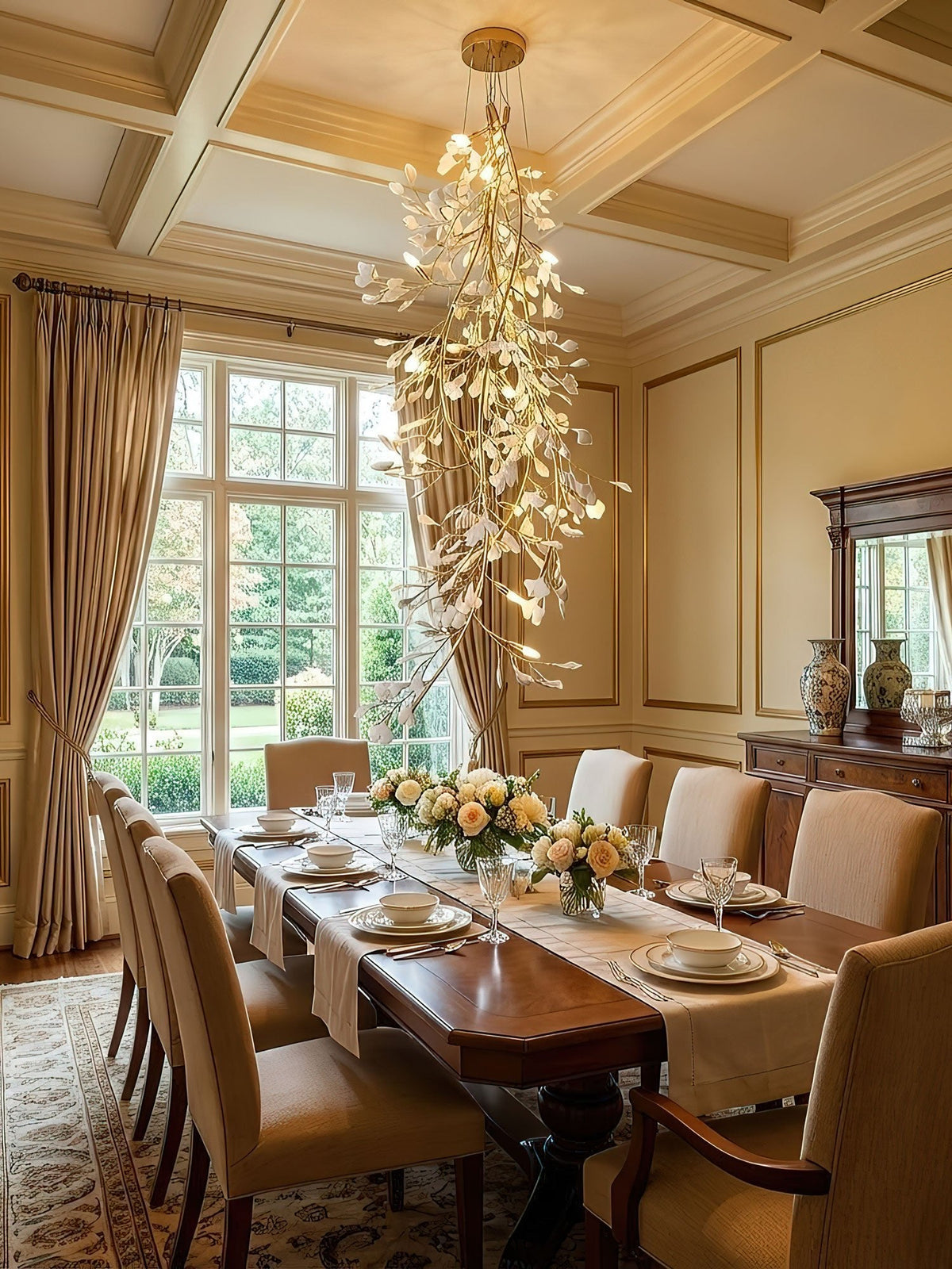 Gingko Cascade Branch Chandelier