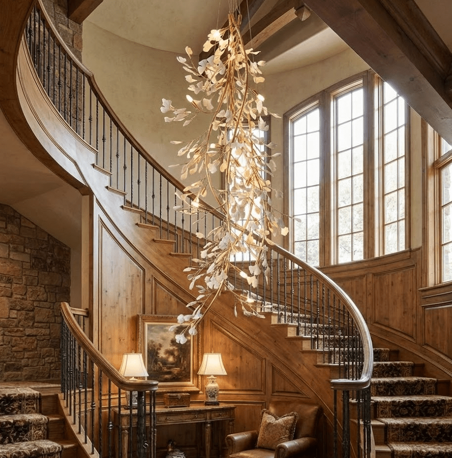 Gingko Cascade Branch Chandelier