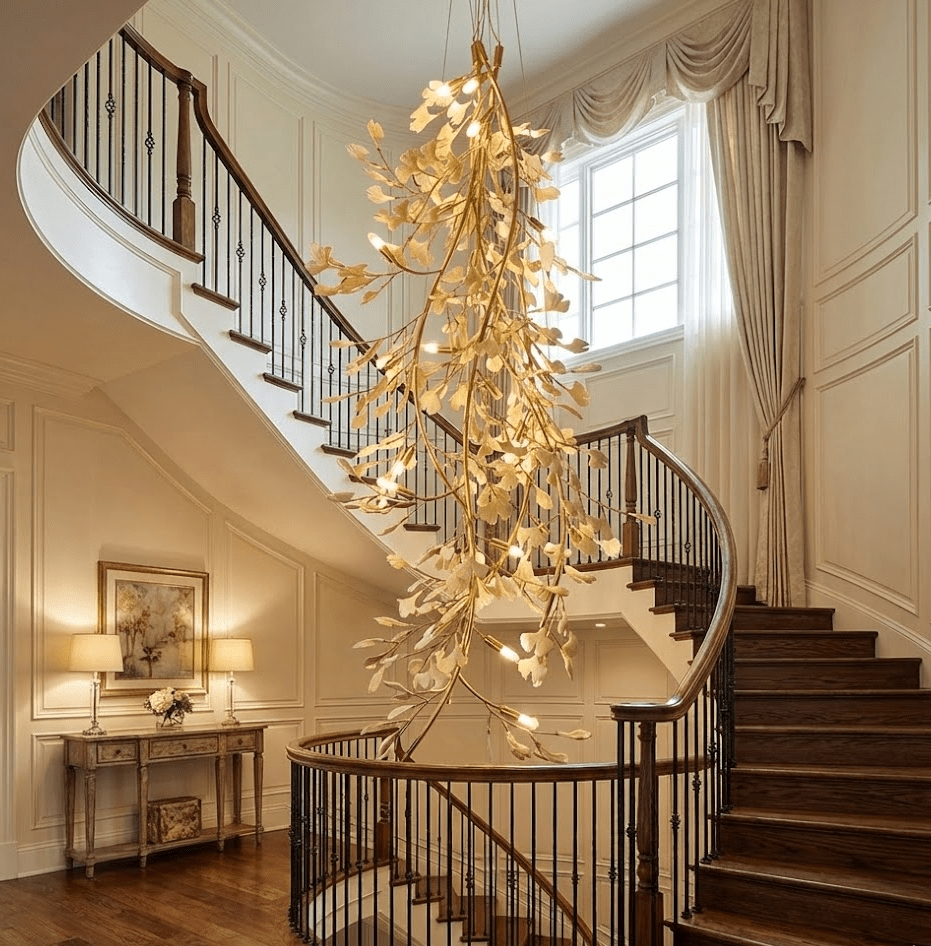 Gingko Cascade Branch Chandelier