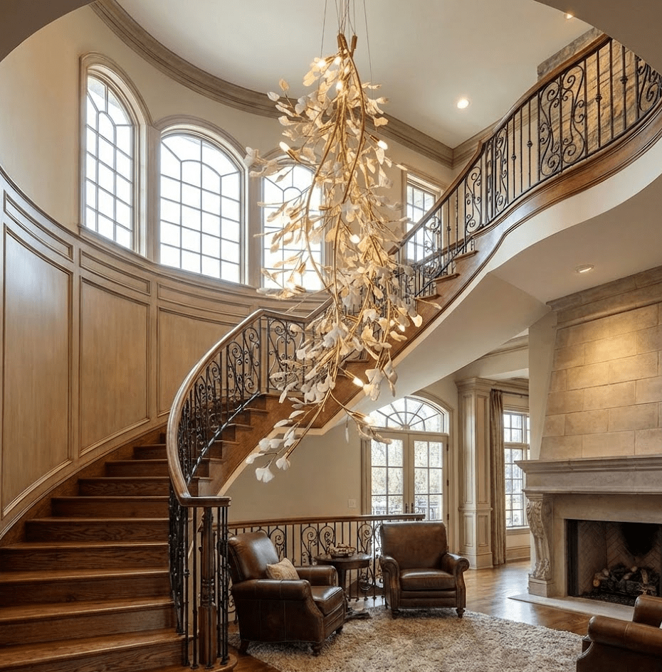 Gingko Cascade Branch Chandelier
