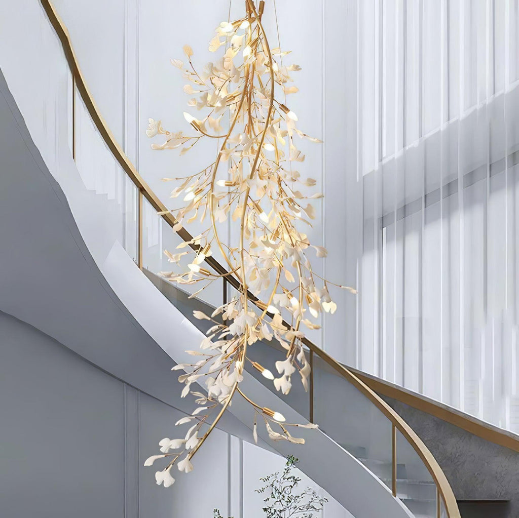 Gingko Cascade Branch Chandelier
