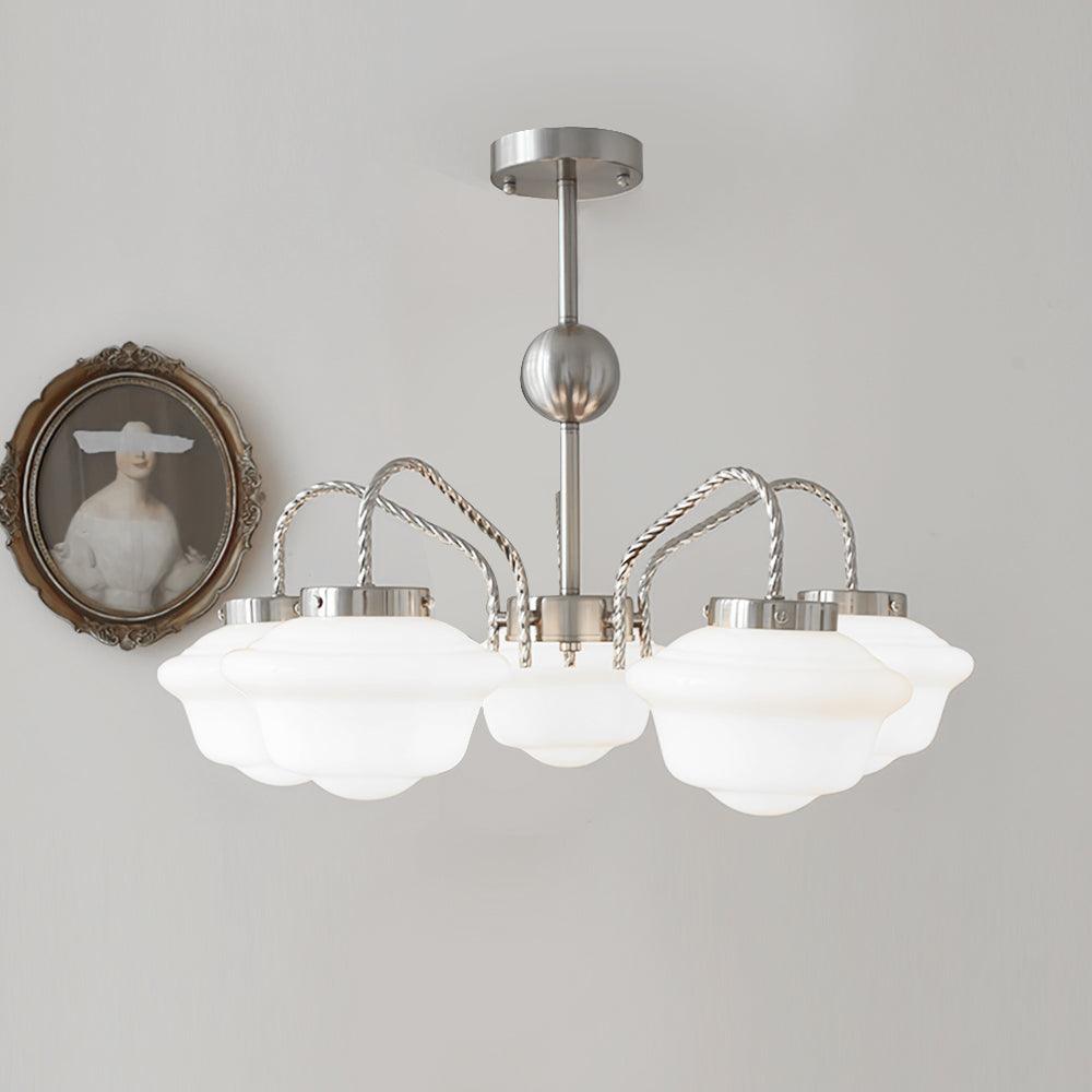 Ashford Tiered Opal Glass Chandelier