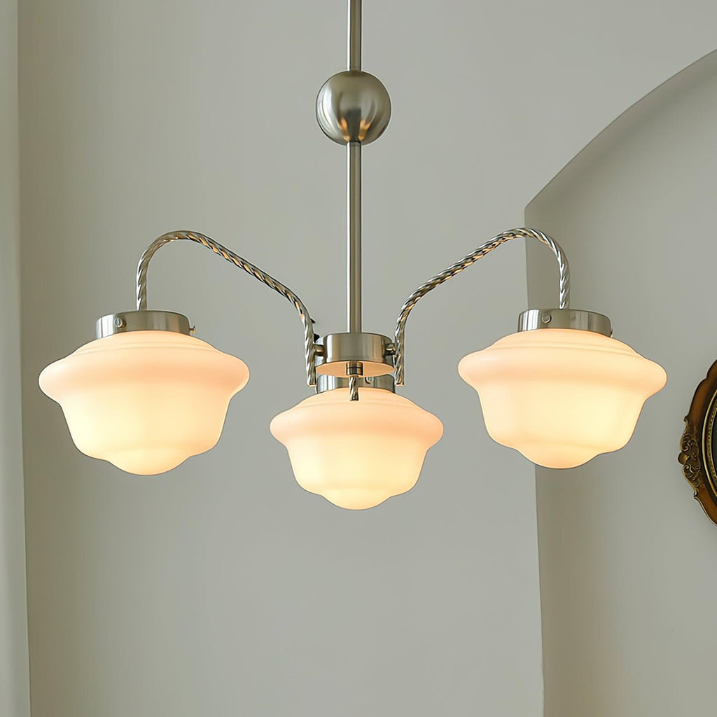 Ashford Tiered Opal Glass Chandelier