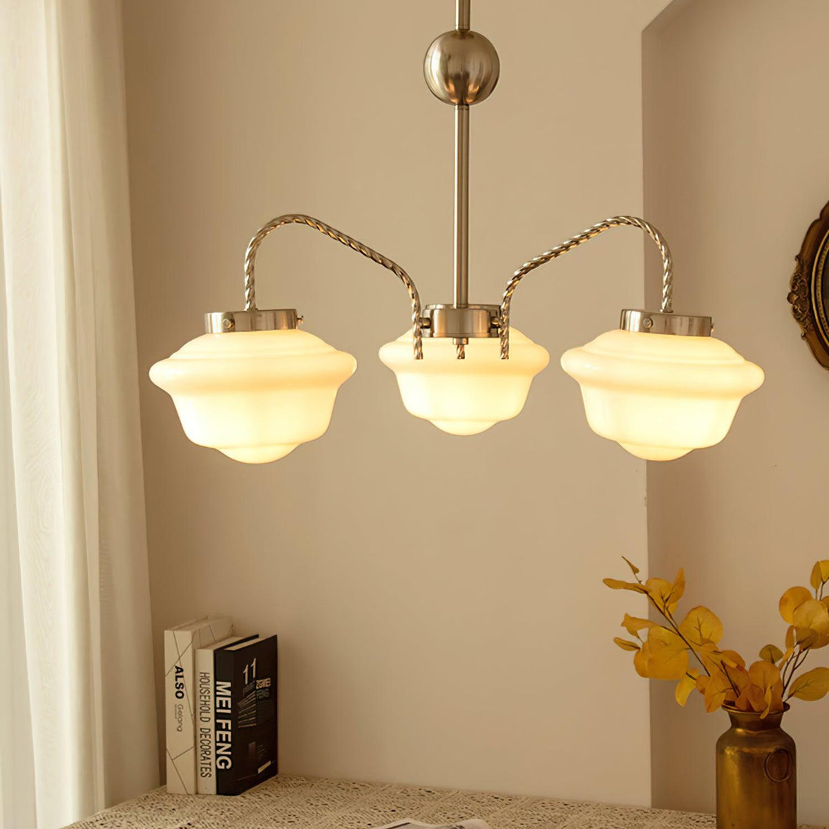 Ashford Tiered Opal Glass Chandelier