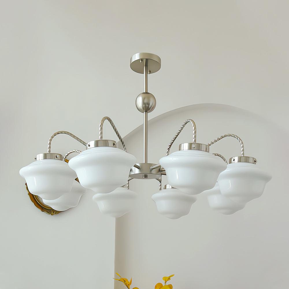 Ashford Tiered Opal Glass Chandelier
